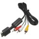 Audio Video AV Cable Wire to 3 RCA TV Lead For Sony Play Station PS2 PS3