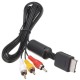 Audio Video AV Cable Wire to 3 RCA TV Lead For Sony Play Station PS2 PS3