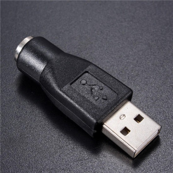 Black USB 2.0 A Male to PS/2 Female Adapters Converter For PC Keyboard Mouse