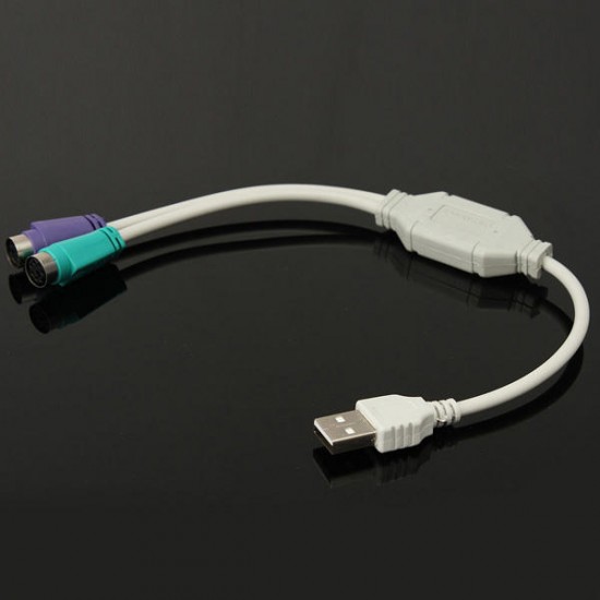 USB Male to PS2 Female Cable Adapter Converter Use For Keyboard Mouse