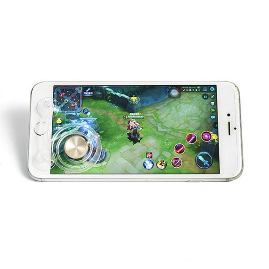 2Pcs Clear Mobile Touch Screen Game Joystick Controller Sucker for Mobile Phone Tablet
