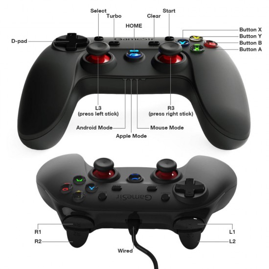 Gamesir G3W Wired Gamepad Game Controller for Android Smartphone Tablet PC Gamesir G3W Wired Gamepad Game Controller for Android Smartphone Tablet PC