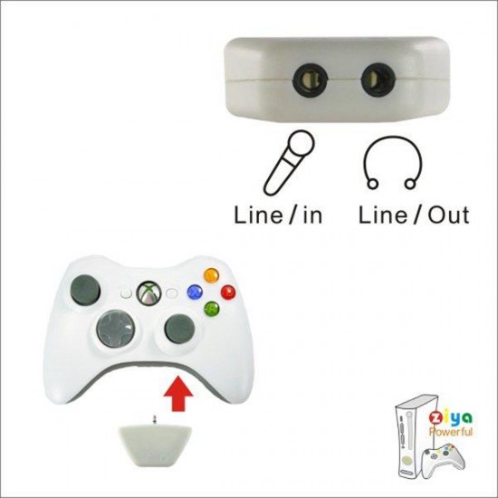 3.5mm Jack Micphone Earphone To 2.5mm Audio Converter For Microsoft Xbox 360 Wireless Controller