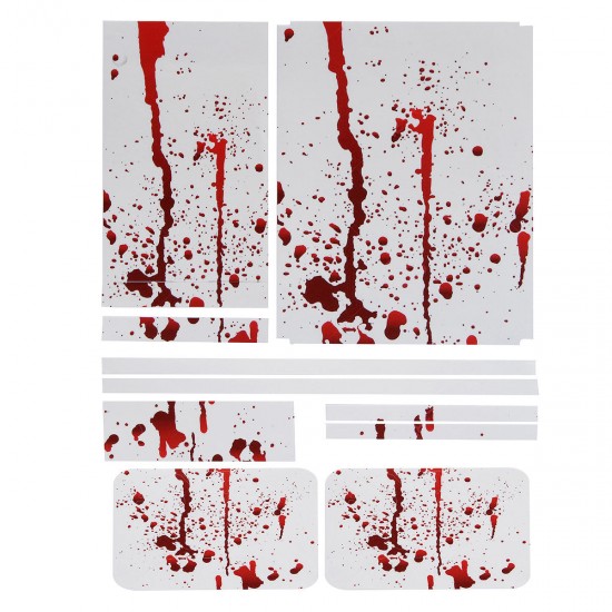 Bloody Skin Decals Stickers Cover for Xbox One S Game Console & 2 Controllers Bloody Skin Decals Stickers Cover for Xbox One S Game Console & 2 Controllers