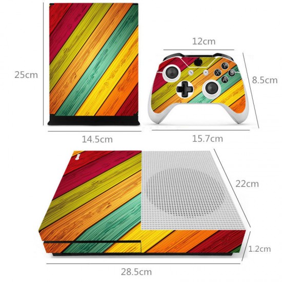 Designer Skin for XBOX ONE S Gaming Console + 2 Controller Sticker Decal Designer Skin for XBOX ONE S Gaming Console + 2 Controller Sticker Decal