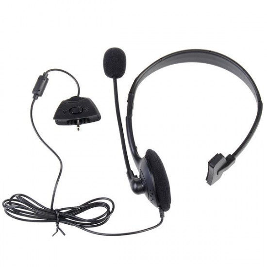 XBOX 360 Black Headphone Wired Premium Microphone Headset XBOX 360 Black Headphone Wired Premium Microphone Headset