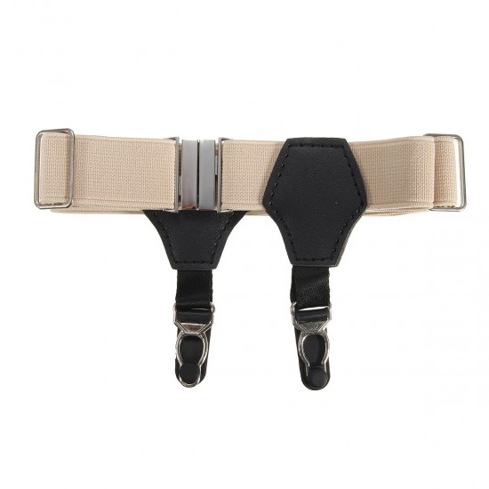 1Pair Suspender Double Grip Clip Men's Sock Adjustable Elastic Single Durable Buckle