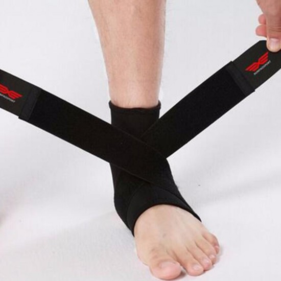 Adjustable Rubber Ankle Support Sport Brace Wrap Strap Foot Sprain Injury Pain Relief