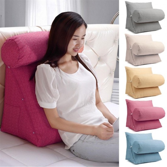 Adjustable Sofa Back Wedge Cushion Lumbar Support Pillow Brace Head Neck Shoulder Pad