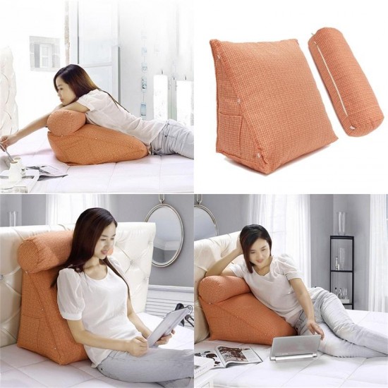 Adjustable Sofa Bed Pillow Cushion Lumbar Back Support Wedge Neck Waist Rest Brace