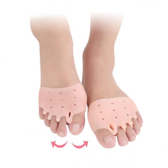 1 Pair Ultra Elastic Breathable Gel Toe Separator Bunion Corrector Pad Metatarsal Cushion for Hallux Valgus Hammer Toe