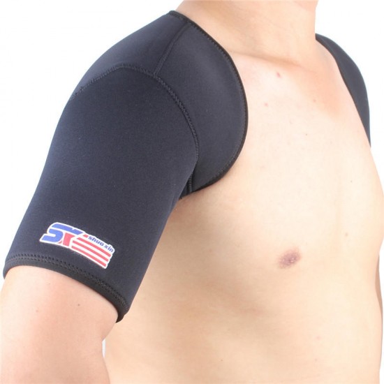 SX546 Breathable Sports Magnetic Double Shoulder Brace Support Strap Wrap Belt Band Pad