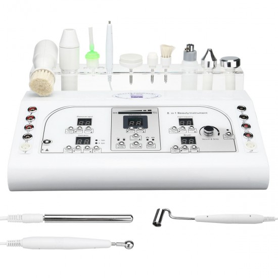8 IN 1 Ultrasound Electric Facial Anti-aging Massager Spot Remover Ultrasonic Body Eye Machine Electric Massager