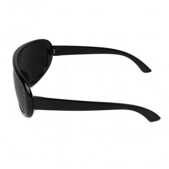 Black Vision Care Pinhole Eyeglasses Eye Exercise Eyesight Improve Plastic Reading Glasses