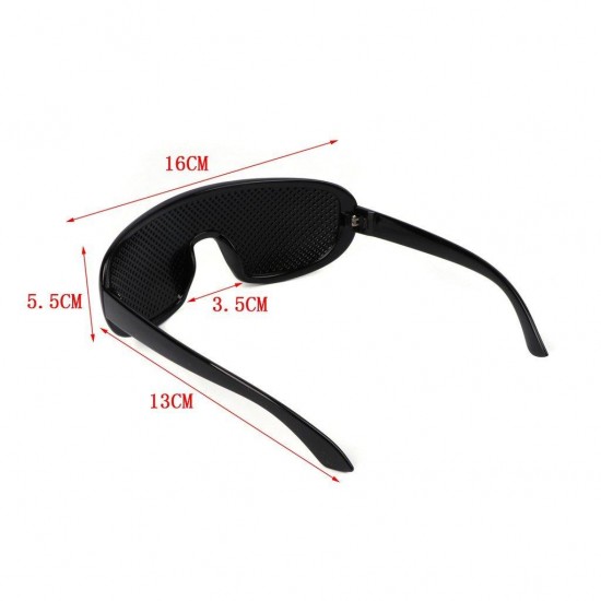 Black Vision Care Pinhole Eyeglasses Eye Exercise Eyesight Improve Plastic Reading Glasses