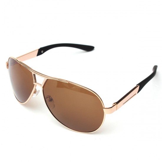 Men's Gold Polarized Sunglasses Driving Eyewear Glasses Outdoor Sport
