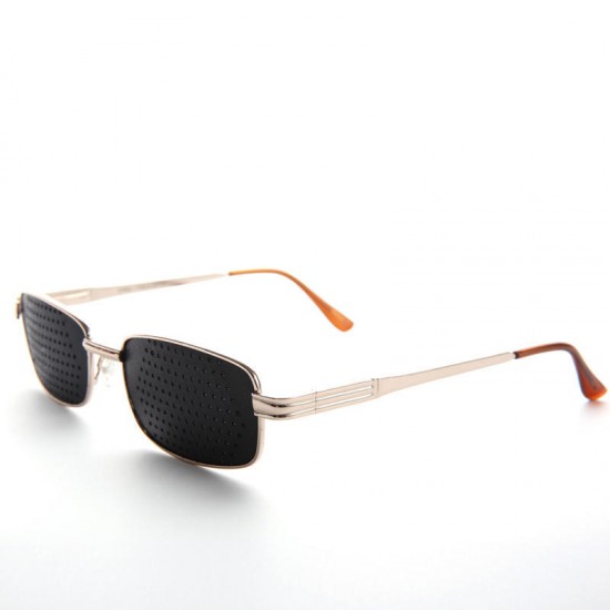 Metal Frame Pinhole Glasses Eyewear Eyesight Vision Improve Training Reading Glasses Metal Frame Pinhole Glasses Eyewear Eyesight Vision Improve Training Reading Glasses