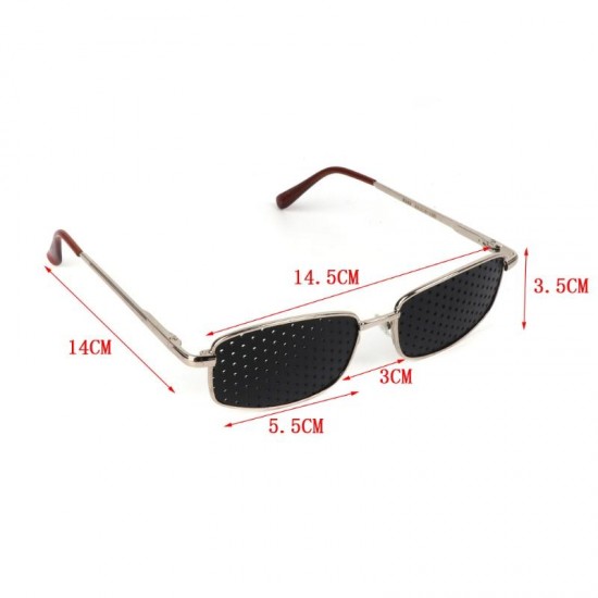 Metal Frame Pinhole Glasses Eyewear Eyesight Vision Improve Training Reading Glasses Metal Frame Pinhole Glasses Eyewear Eyesight Vision Improve Training Reading Glasses
