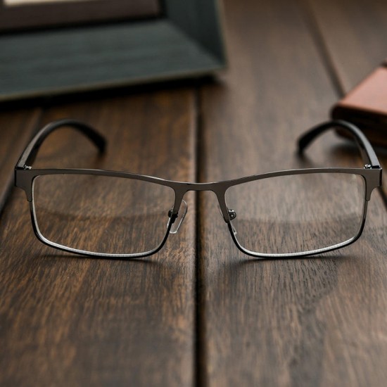 Fashion Black Nearsighted Glasses Metal Full Frame Myopia Glasses Fashion Black Nearsighted Glasses Metal Full Frame Myopia Glasses