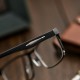 Fashion Black Nearsighted Glasses Metal Full Frame Myopia Glasses