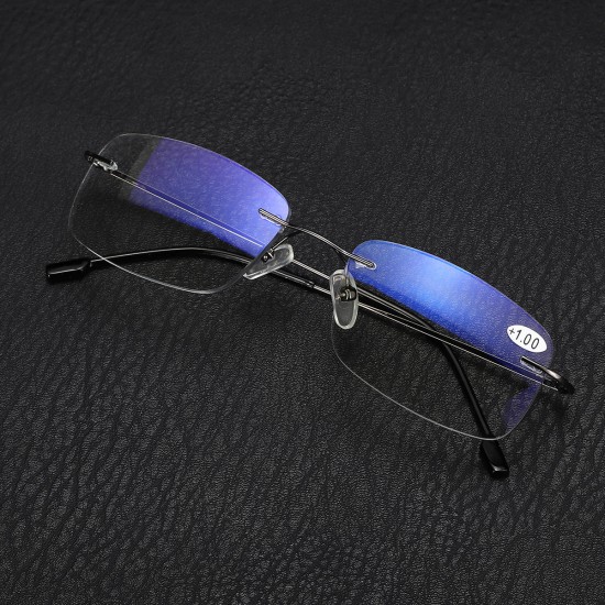 Half Metal Rim Multi Focus Progressive Reading Glasses