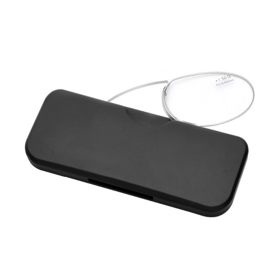 KCASA Nose Clip Unisex Reading Glasses Portable Wallet Frameless Reader Mini Presbyopia Glass KCASA Nose Clip Unisex Reading Glasses Portable Wallet Frameless Reader Mini Presbyopia Glass
