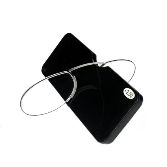 KCASA Nose Clip Unisex Reading Glasses Portable Wallet Frameless Reader Mini Presbyopia Glass KCASA Nose Clip Unisex Reading Glasses Portable Wallet Frameless Reader Mini Presbyopia Glass