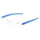 Minleaf Light Weight Blue Rimless Resin Magnifying Best Reading Glasses Fatigue Relieve