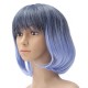 35-40cm Blue Gradient Cosplay Wig Woman Short Curly Hair Anime Natural Role Play Capless