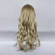 60cm Mix Khaki Wavy Harajuku High Temperature Heat Friendly Synthetic Costume Cosplay Wig