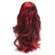 70cm Red Black Mix Color Cosplay Wig Long Wavy Curly Wig Women