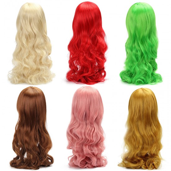 75cm Women Long Wavy Curly Hair Anime Cosplay Party Full Wig Wigs
