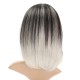 Greyish White Heat Resistant Synthetic Fiber Full Hair Wig Cosplay Costume Rose Play