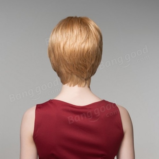 12 Colors Straight Short Side Bang Human Hair Wig Virgin Remy Mono Top Capless