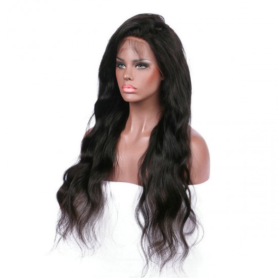 26 inch Black Women Curly Wig Glueless Full Lace Wigs Remy Lace Front Hair