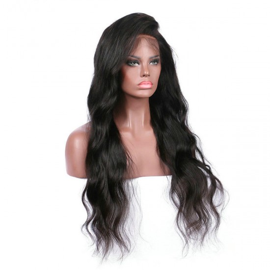 26 inch Black Women Curly Wig Glueless Full Lace Wigs Remy Lace Front Hair