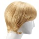 Charming Human Hair Wig Short Straight Side Bang Fluffy Capless Virgin Remy Mono Top