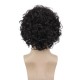 Fluffy Medium Black Men Hair Wig Heat Resistant Synthetic Fiber