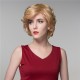 Short Fluffy Virgin Human Hair Wigs Remy Mono Top Capless Full wig Side Bang 8 Colors