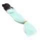 24" Black & Mint Green Ombre Dip Dye Kanekalon Braiding Hair Extensions