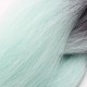 24" Black & Mint Green Ombre Dip Dye Kanekalon Braiding Hair Extensions