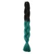 24" Colorful Ombre Braid Hair Extensions Ponytails Synthetic Wigs Braiding Pigtail
