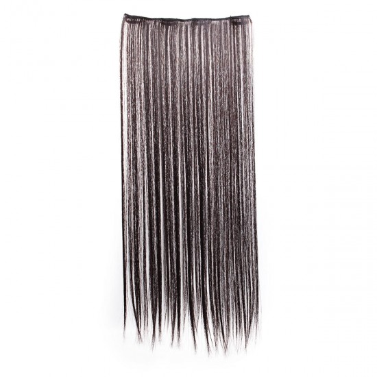 7Pcs Clip In Synthetic Chemical Fiber Human Hair Extensions 22'' Long Straight