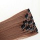 7Pcs NAWOMI Heat Resistant Friendly Clip In Synthetic Fiber Hair Extension 17.72 Inch Light Brown