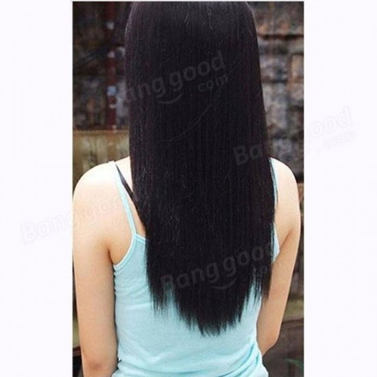 Fashion Women Long Straight Curl Synthetic Clip On Hair Extensions