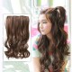 Fashion Women Long Straight Curl Synthetic Clip On Hair Extensions