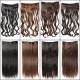 Fashion Women Long Straight Curl Synthetic Clip On Hair Extensions