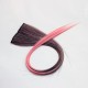 NAWOMI 1Pcs 2 Clip In Black Pink Ombre Heat Friendly Resistant Synthetic Hair Extension Hair Piece