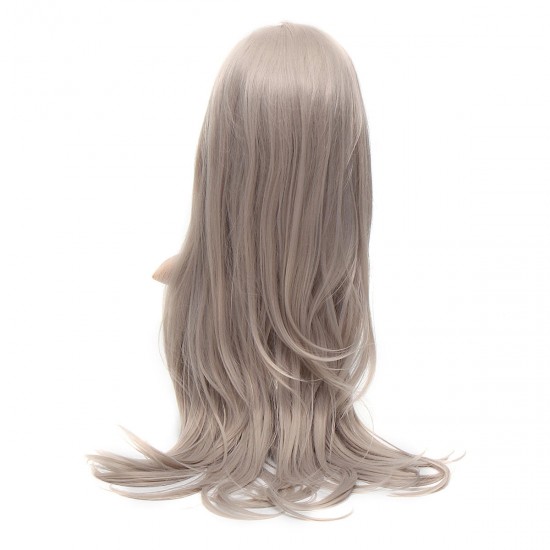 24 Inch Women Hair Platinum Blonde Front Lace Wigs Synthetic Heat Resistant Wig With Cap