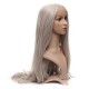 24 Inch Women Hair Platinum Blonde Front Lace Wigs Synthetic Heat Resistant Wig With Cap